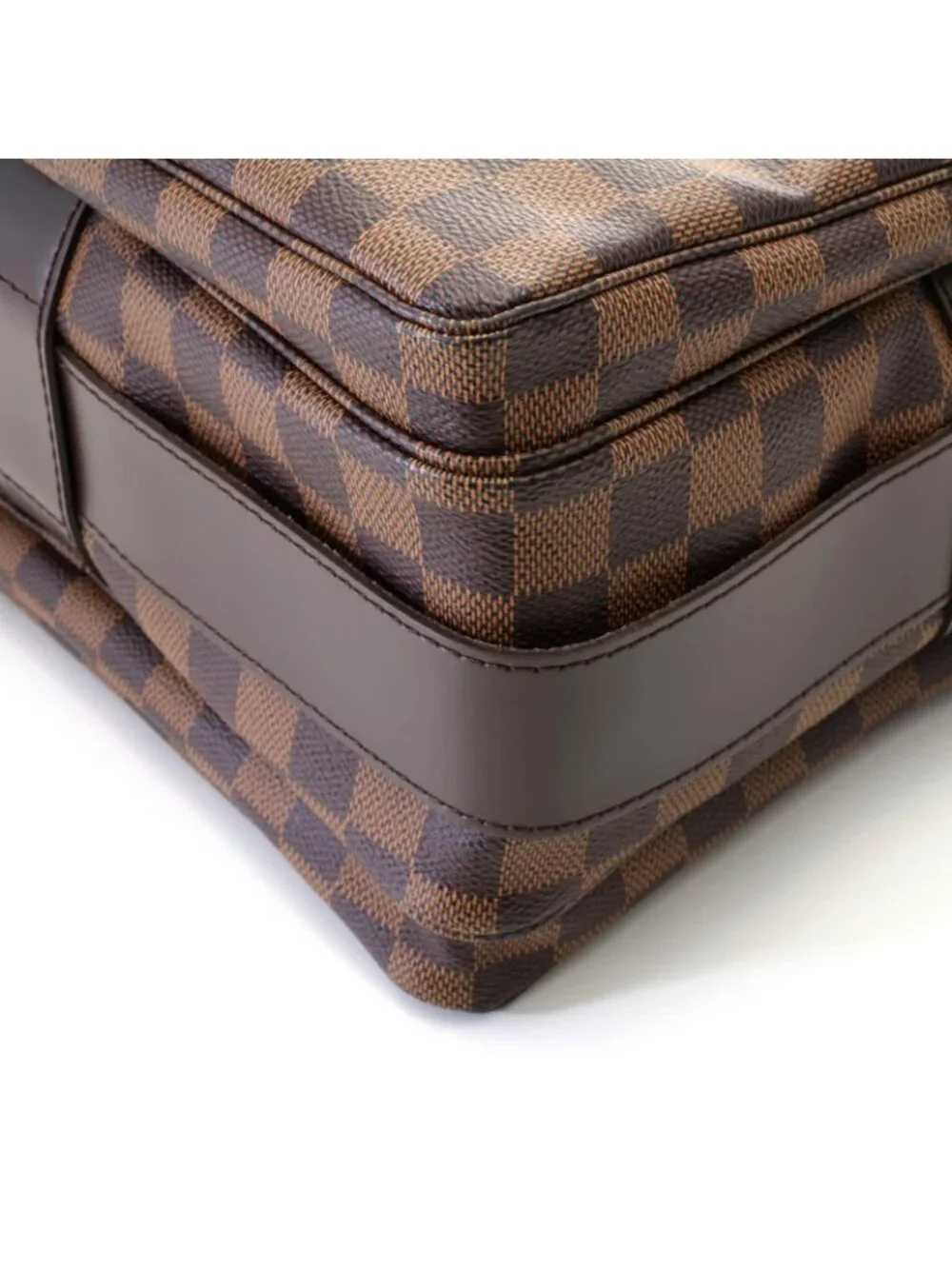 Louis Vuitton Naviglio Damier Shoulder Bag Canvas Brown